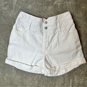 Banana Republic White Paperbag High Rise Denim Cuffed Shorts Size 30/10